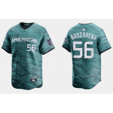 Youth Tampa Bay Rays #56 Randy Arozarena Teal 2023 All-star Stitched Baseball Jersey