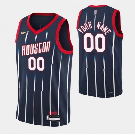 Men's Houston Rockets Customized Navy 75th Anniversary Swingman Stitched Jersey