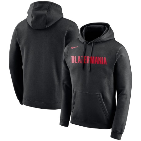 Men's Portland Trail Blazers Black City Edition Logo Essential Pullover Hoodie