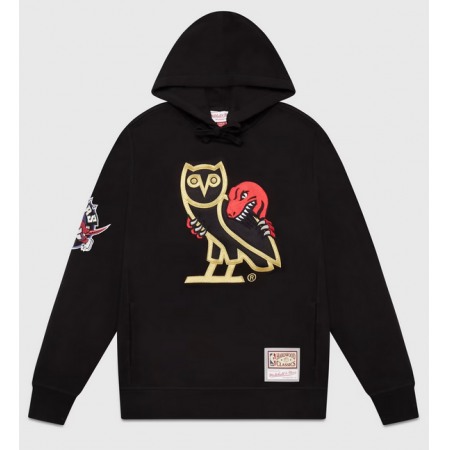 Men's Toronto Raptors OVO Jurassic Park OG Owl Black Hoodie