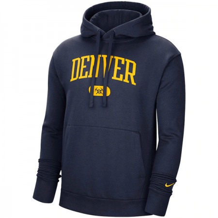 Men's Denver Nuggets 2021 Navy Heritage Essential Pullover Hoodie