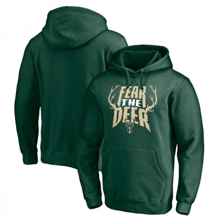 Men's Milwaukee Bucks Hunter Green Post Up Hometown Collection Pullover Hoodie