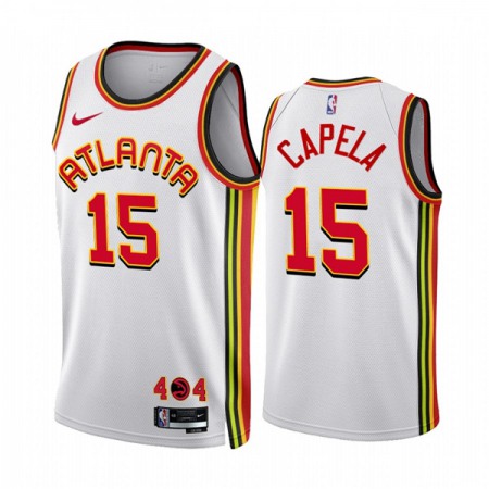 Men's Atlanta Hawks #15 Clint Capela 2022/23 White Association Edition Stitched Jersey