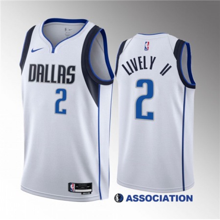 Men's Dallas Mavericks #2 Dereck Lively II White 2023 Draft Association Edition Stitched Basketball Jersey