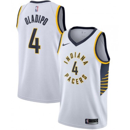 Men's Indiana Pacers #4 Victor Oladipo White Association Edition Stitched Swingman Jersey