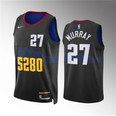 Men's Denver Nuggets #27 Jamal Murray Black 2023 City Edition Stitched Basketball Jersey