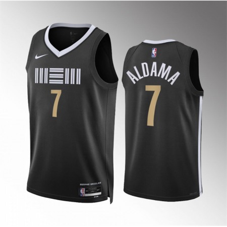 Men's Memphis Grizzlies #7 Santi Aldama Black 2023-24 City Edition Stitched Jersey