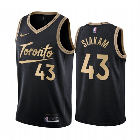 Men's Toronto Raptors #43 Pascal Siakam Black City Edition Stitched Jersey