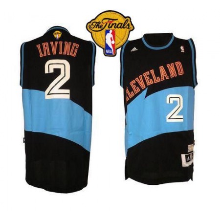 Cavaliers #2 Kyrie Irving Black ABA Hardwood Classic Fashion The Finals Patch Stitched NBA Jersey