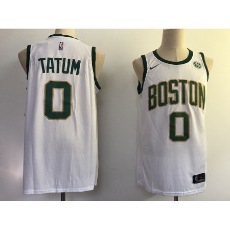 Men's Boston Celtics #0 Jayson Tatum White 2018/19 City Edition Swingman Stitched NBA Jersey