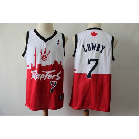 Men's Toronto Raptors #7 Kyle Lowry White/Red 2019 City Edition Swingman Stitched NBA Jersey