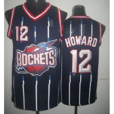 Rockets #12 Dwight Howard Navy Hardwood Classic Fashion Stitched NBA Jersey