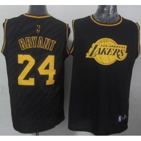 Lakers #24 Kobe Bryant Black Precious Metals Fashion Stitched NBA Jersey