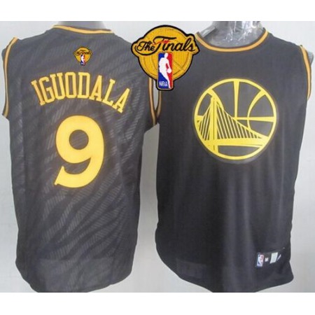 Warriors #9 Andre Iguodala Black Precious Metals Fashion The Finals Patch Stitched NBA Jersey