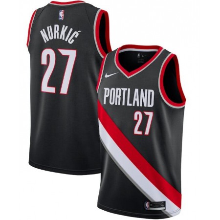 Men's Portland Trail Blazers #27 Jusuf Nurkic Black Icon Edition Stitched Jersey