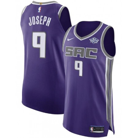 Men's Sacramento Kings #9 Cory Joseph Purple Icon Edition Stitched Jersey