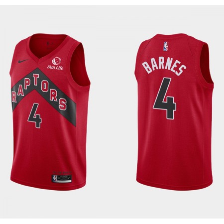 Men's Toronto Raptors #4 Scottie Barnes Red Icon Edition Stitched Basketball Jersey