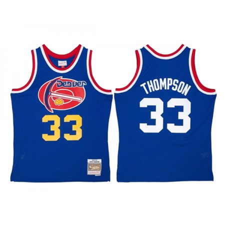 Men's Denver Nuggets #33 David Thompson Blue 1975-76 Mitchell & Ness Swingman Stitched Jersey