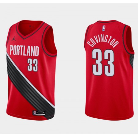 Men's Portland Trail Blazers #33 Robert Covington Red Statement Edition Stitched Basketball Jersey