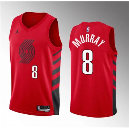 Men's Portland Trail Blazers #8 Kris Murray 2023 Draft Red Statement Edition Stitched Basketball Jersey