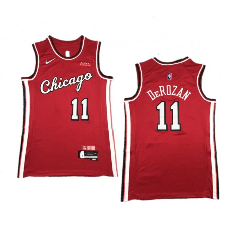 Men's Chicago Bulls #11 DeMar DeRozan 75th Anniversary Red Edition Swingman Stitched Basketball Jersey