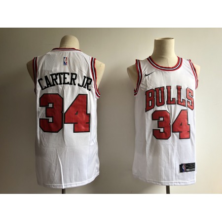 Men's Chicago Bulls #34 Wendell Carter Jr. White Swingman Stitched NBA Jersey