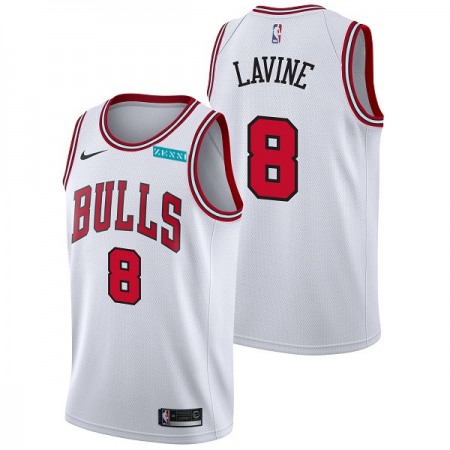 Men's Chicago Bulls #8 Zach LaVine White Edition Swingman Stitched Basketball Jersey