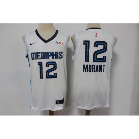 Men's Memphis Grizzlies #12 Ja Morant 2021 White Swingman Stitched NBA Jersey