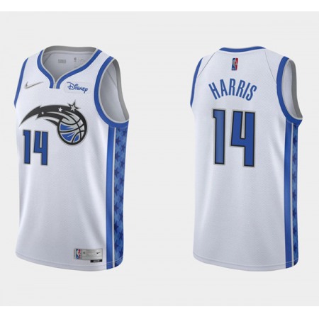 Men's Orlando Magic #14 Gary Harris White Stitched Swingman Jersey