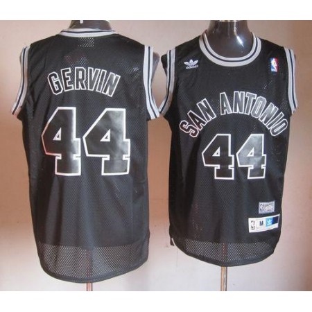 Spurs #44 George Gervin Black Shadow Throwback Stitched NBA Jersey