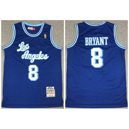 Men's Los Angeles Lakers #8 Kobe Bryant Blue Throwback Stitched Jersey