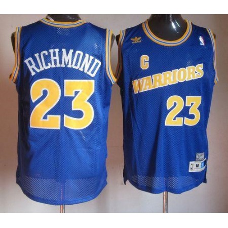 Warriors #23 Mitch Richmond Blue Throwback Stitched NBA Jersey