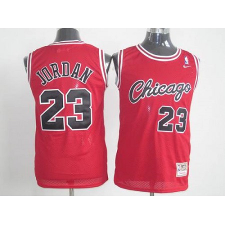 Bulls #23 Michael Jordan Red Nike Throwback Stitched NBA Jersey