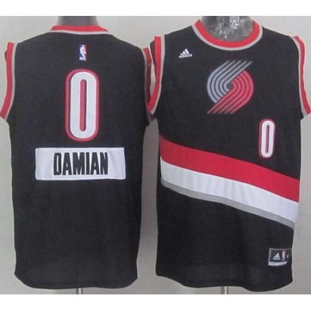 Blazers #0 Damian Lillard Black 2014-15 Christmas Day Stitched NBA Jersey