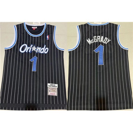 Men's Orlando Magic #1 Tracy McGrady Black Stitched Jersey