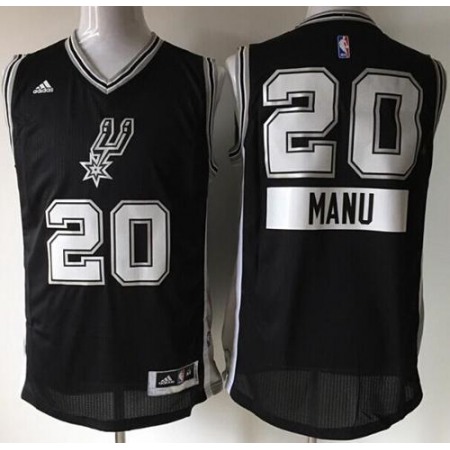 Spurs #20 Manu Ginobili Black 2014-15 Christmas Day Stitched NBA Jersey