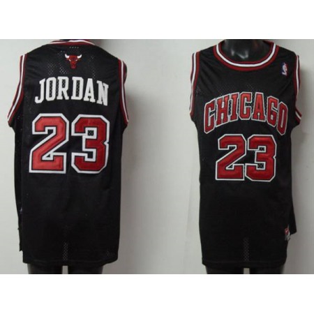 Bulls #23 Michael Jordan Stitched Black NBA Jersey