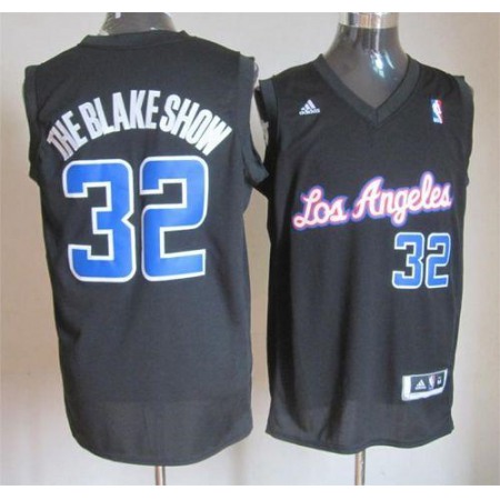 Clippers #32 Blake Griffin Black With Blake Show Stitched NBA Jersey