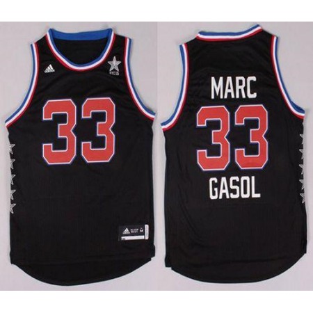 Grizzlies #33 Marc Gasol Black 2015 All Star Stitched NBA Jersey