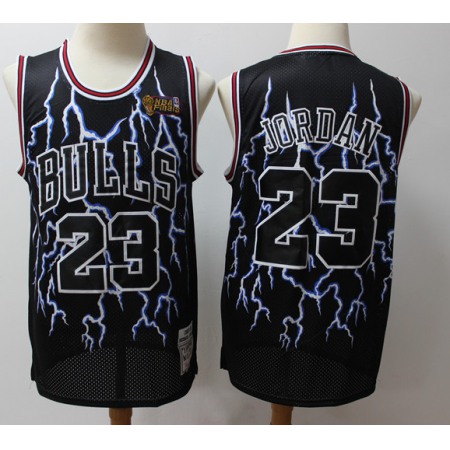 Men's Chicago Bulls #23 Michael Jordan Black 2019 Stitched NBA Jersey