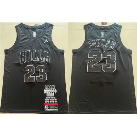 Men's Chicago Bulls #23 Michael Jordan Black Stitched Basketball Jersey