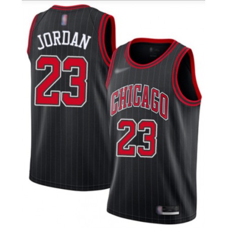 Men's Chicago Bulls #23 Michael Jordan Black Stitched Jersey