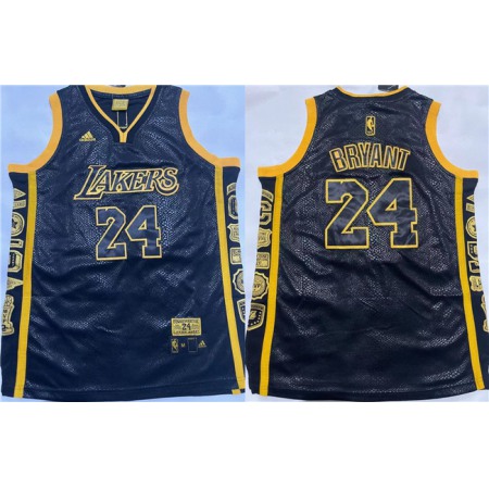 Men's Los Angeles Lakers #24 Kobe Bryant Black Stitched Basketball Jersey