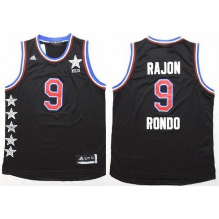 Mavericks #9 Rajon Rondo Black 2015 All Star Stitched NBA Jersey