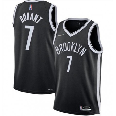 Men's Brooklyn Nets #7 Kevin Durant 75th Anniversary Black Stitched Basketball Jersey