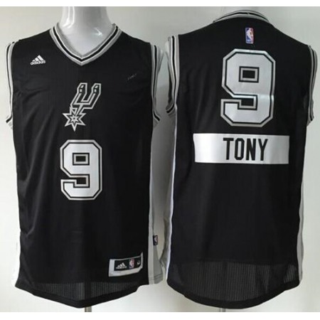 Spurs #9 Tony Parker Black 2014-15 Christmas Day Stitched NBA Jersey