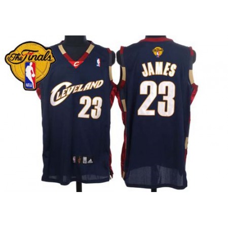 Cavaliers #23 LeBron James Blue The Finals Patch Stitched NBA Jersey