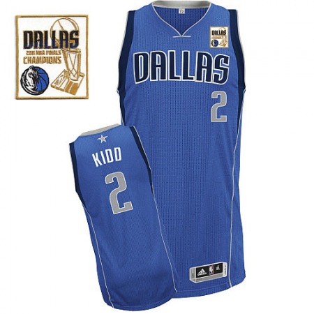 Mavericks 2011 Champion Patch #2 Jason Kidd Revolution 30 Sky Blue Stitched NBA Jersey