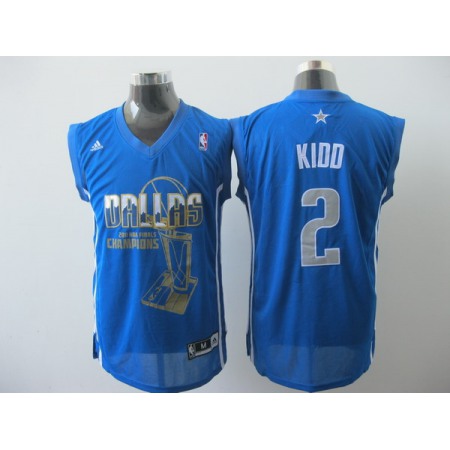 Mavericks 2011 NBA Finals Champions #2 Jason Kidd Revolution 30 Blue Stitched NBA Jersey