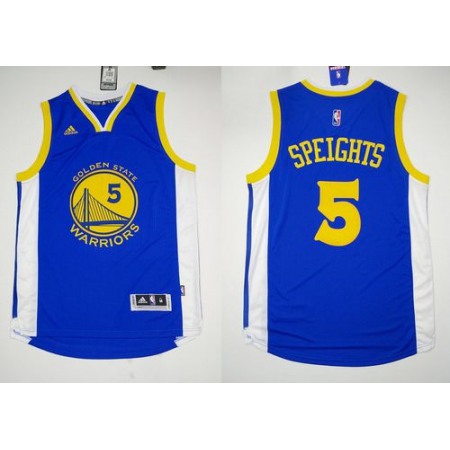 Revolution 30 Warriors #5 Marreese Speights Blue Stitched NBA Jersey